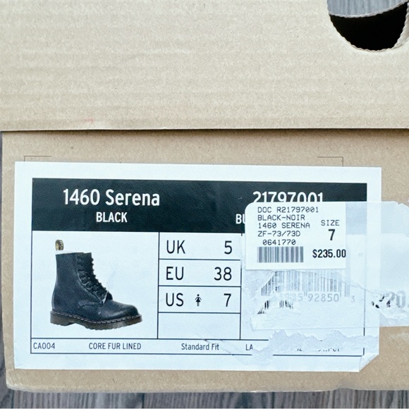 Dr. Marten’s 1460 Serena Core Faux Fur Lined NEW! Size 7 women’s leather boots - Picture 15 of 15